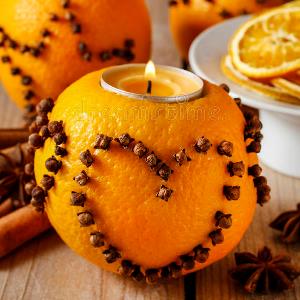 candela arancio chiodi garofano
