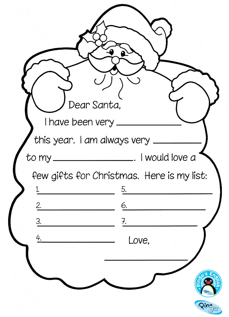 Disegni Di Natale Da Colorare In Inglese.Impara L Inglese Con Babbo Natale